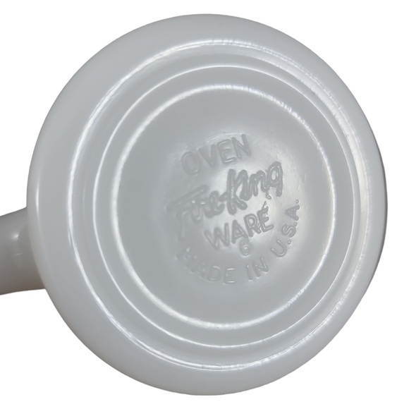 FIRE KING Canada Goose Mug Vintage Made in USA Oven Ware Milk Glass Geese - Picture 6 of 6